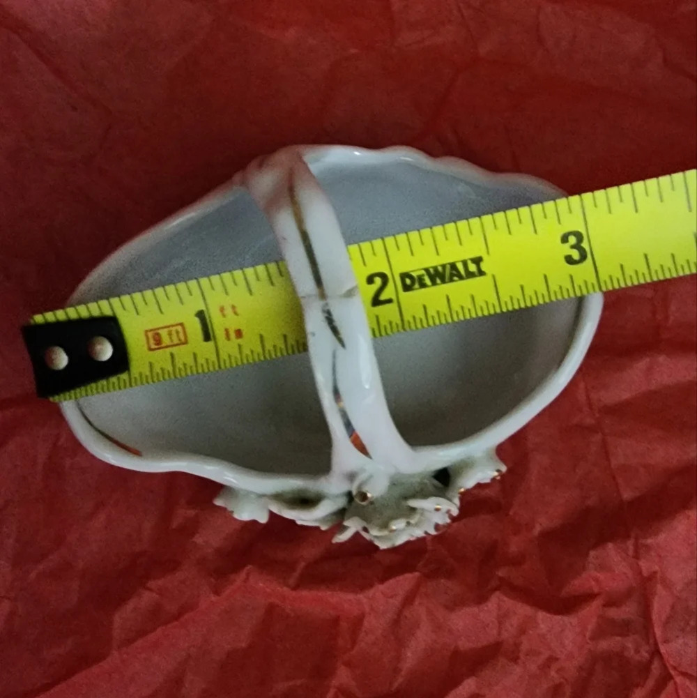 🧺 🌹 Mini basket ceramic decor item - Picture 2 of 7